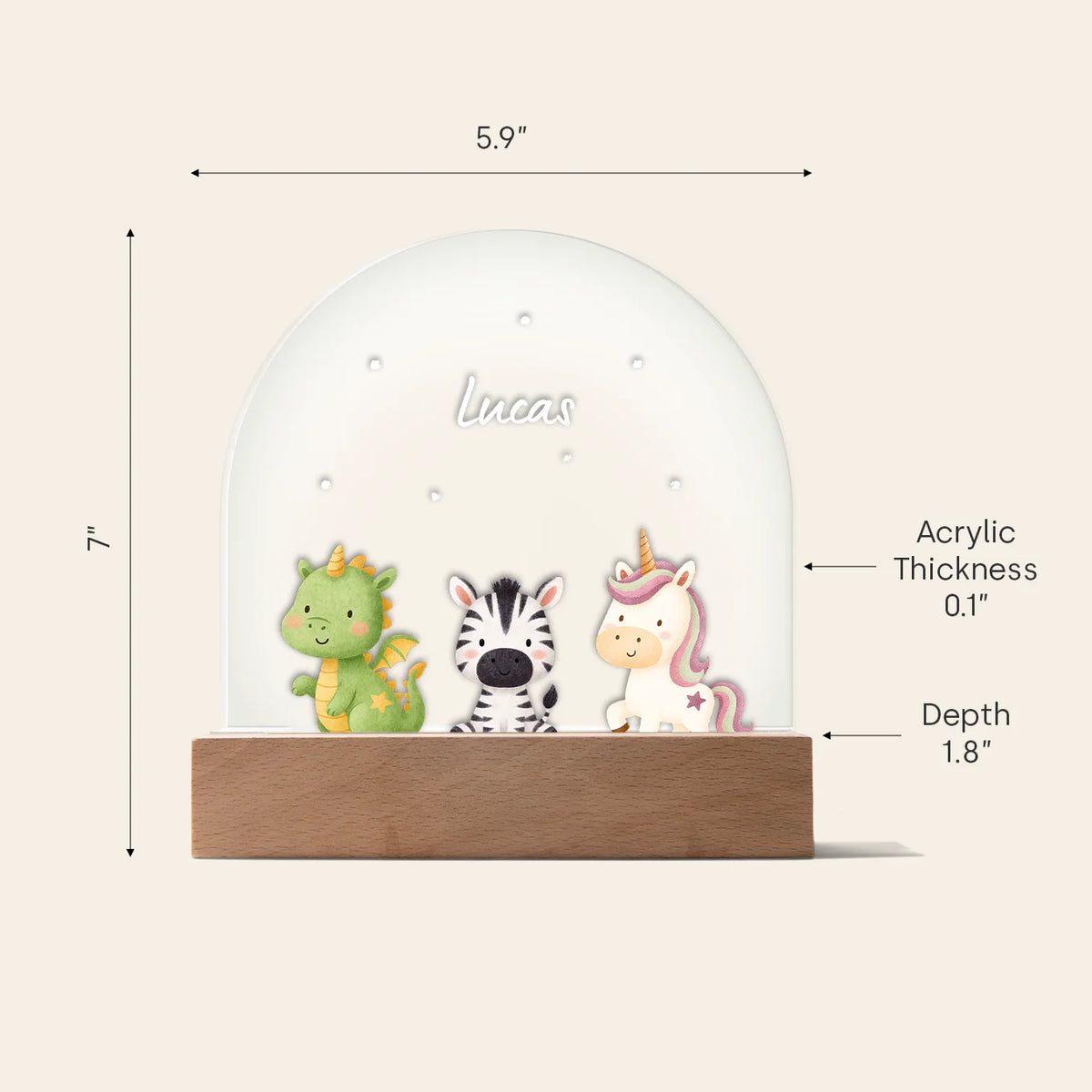 Personalized Night Light "Favorite Animal" — View 9