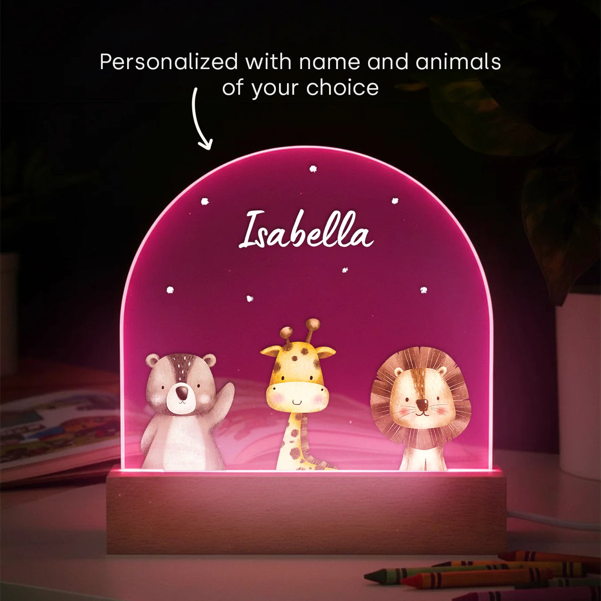 Personalized Night Light "Favorite Animal" — View 6