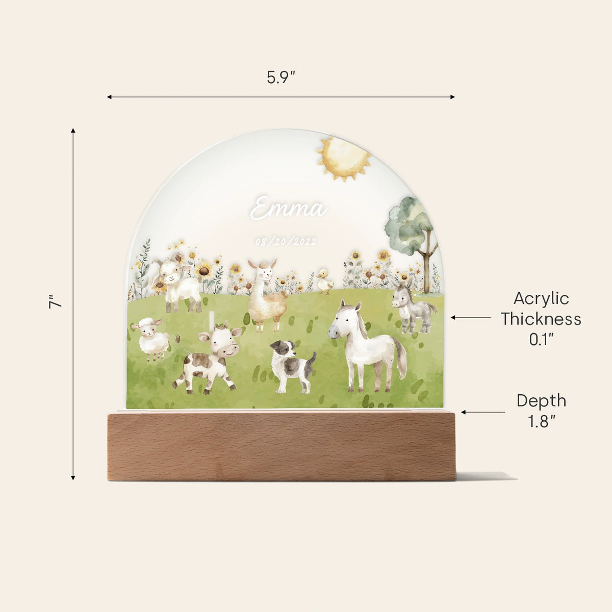 Personalized Farm Night Light — View 11