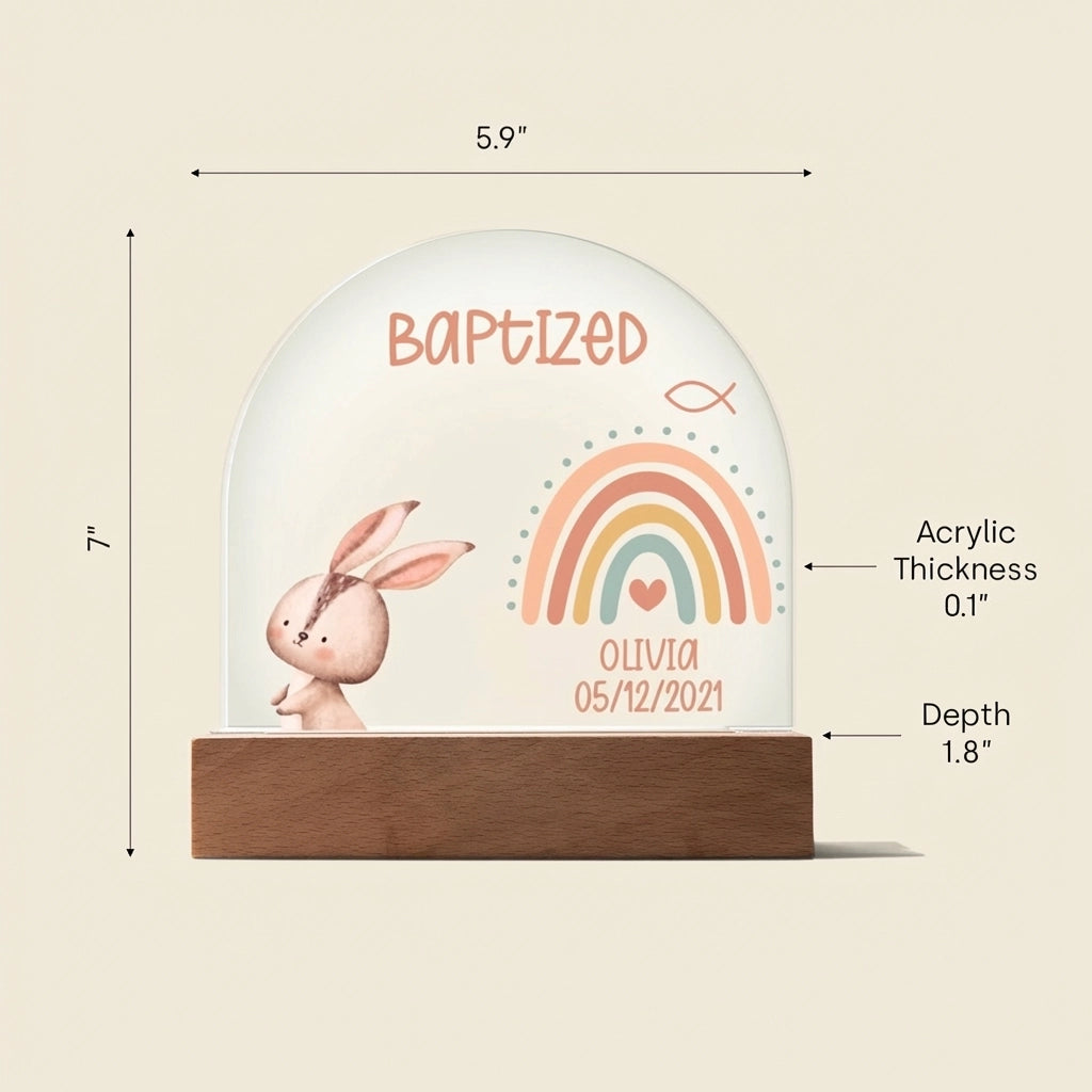 Personalized Night Light "Baptism" — View 10