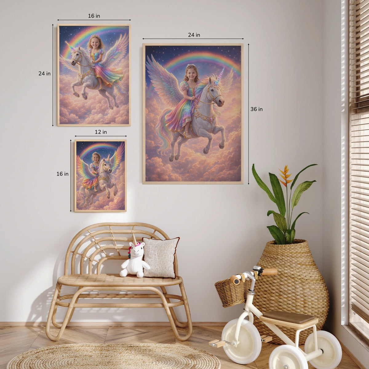 Personalized "Flying Unicorn Princess" Poster — View 8