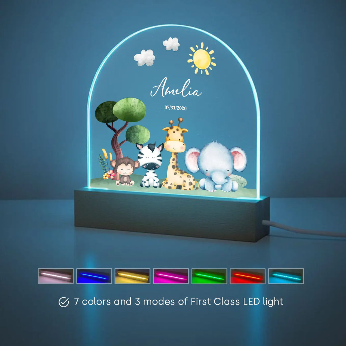 Personalized Night Light "Safari"