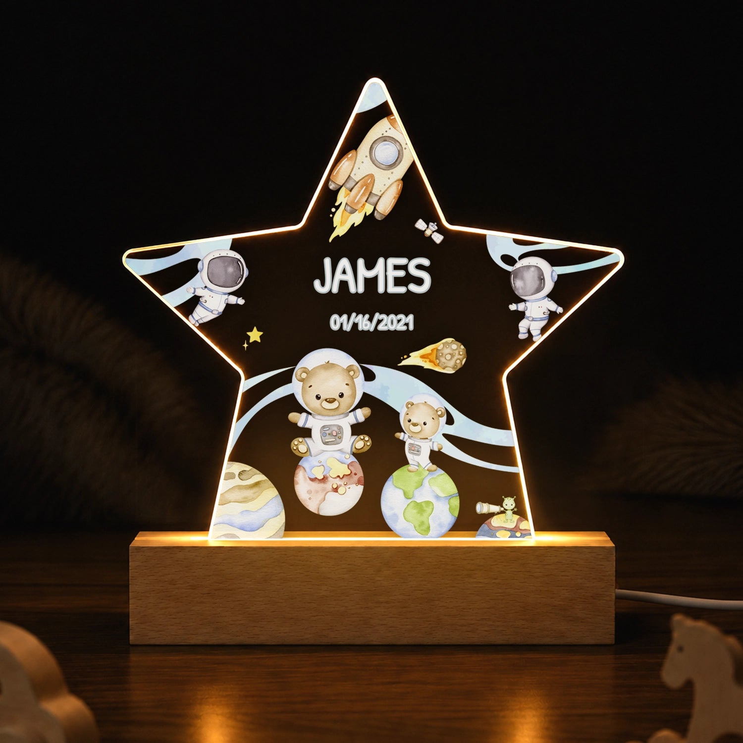 Personalized Star Night Light "Astronaut"