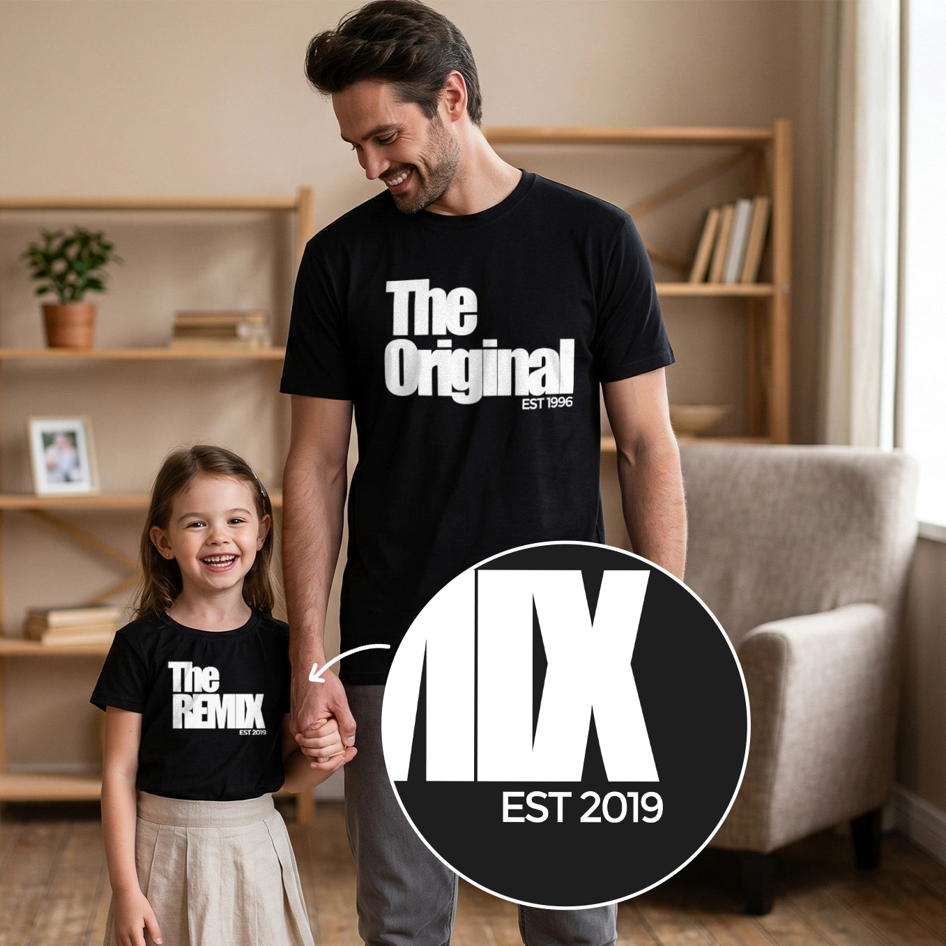 Personalized Dad & Kid Matching Set "The Remix"