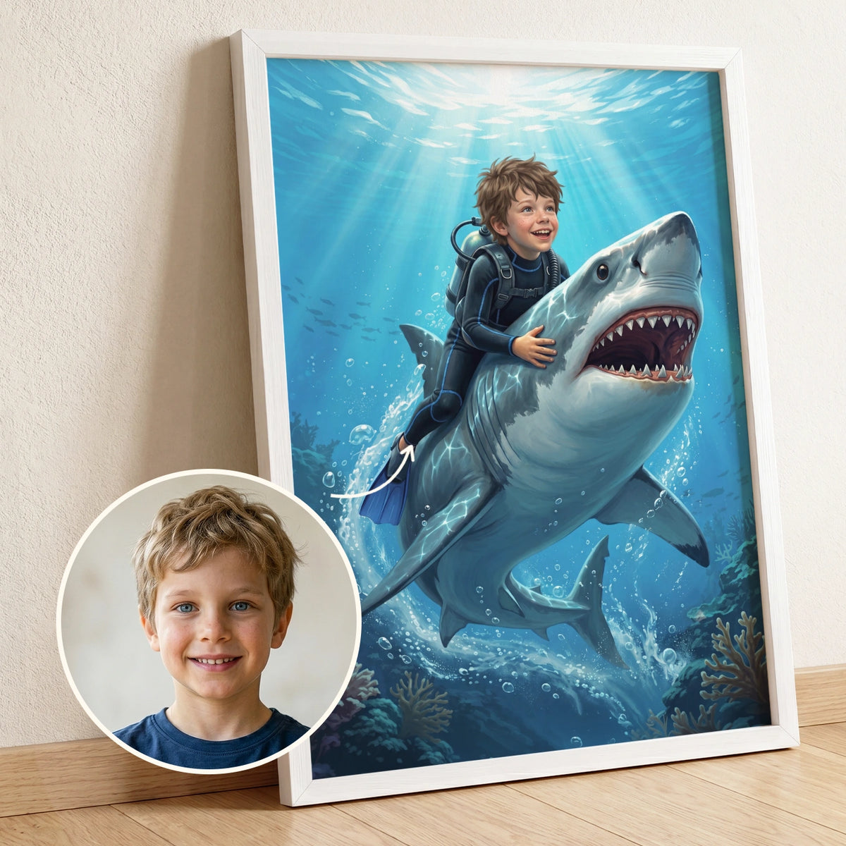 Personalized Kids Poster "Shark"