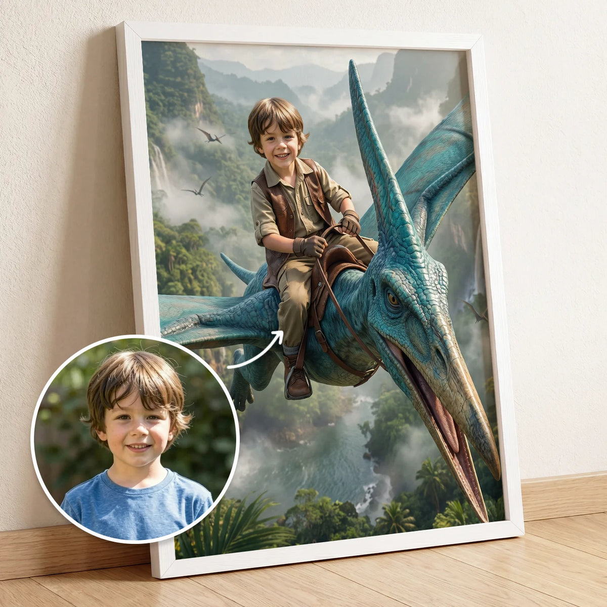 Personalized Poster "Flying Dino"