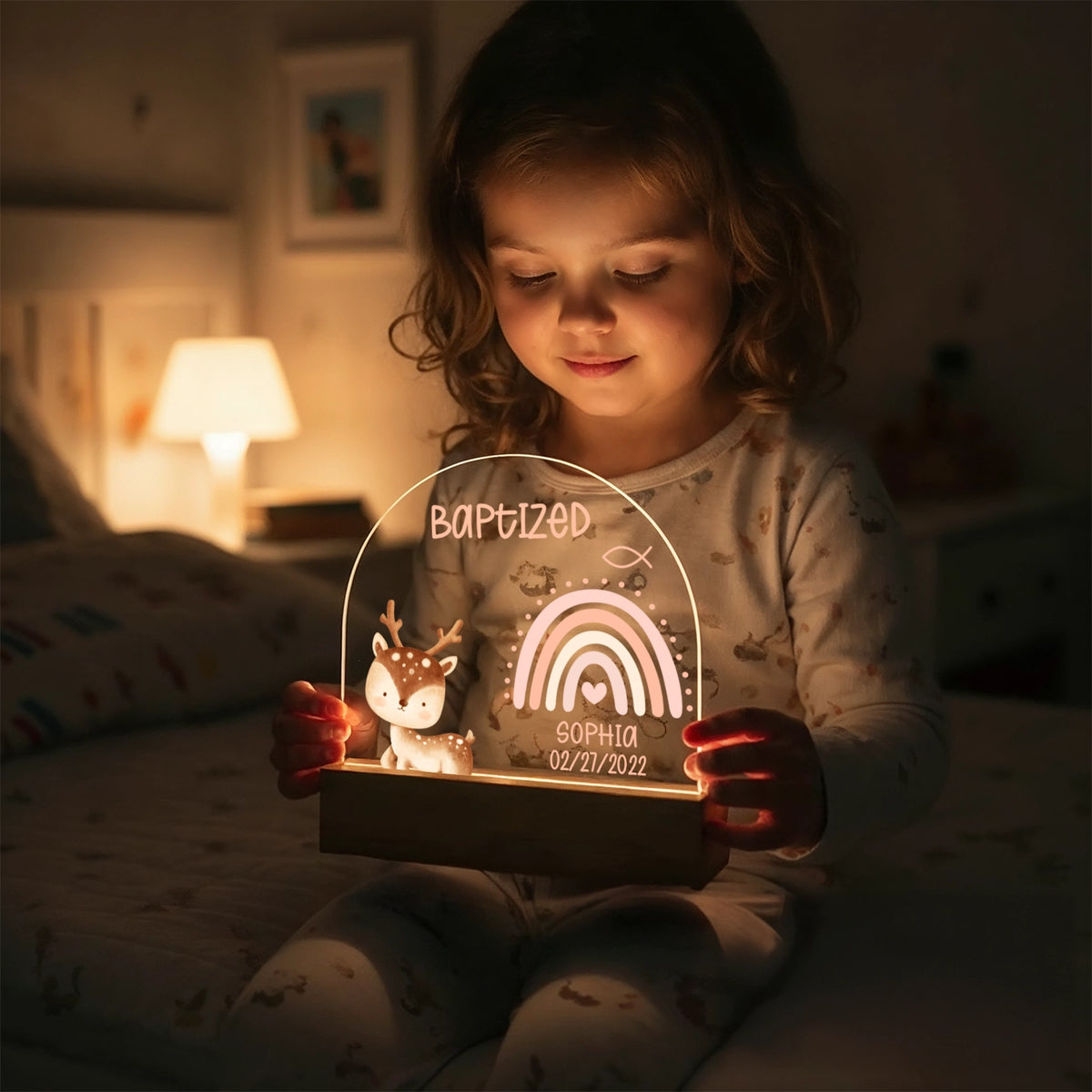 Personalized Night Light "Baptism" — View 3
