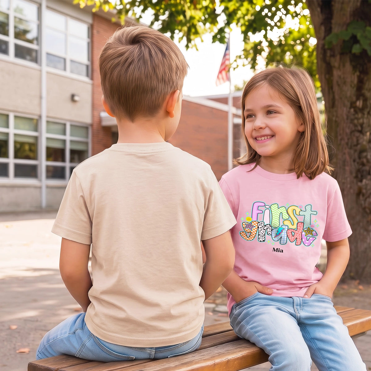 Personalized Kids T-Shirt "Back to School" — View 7