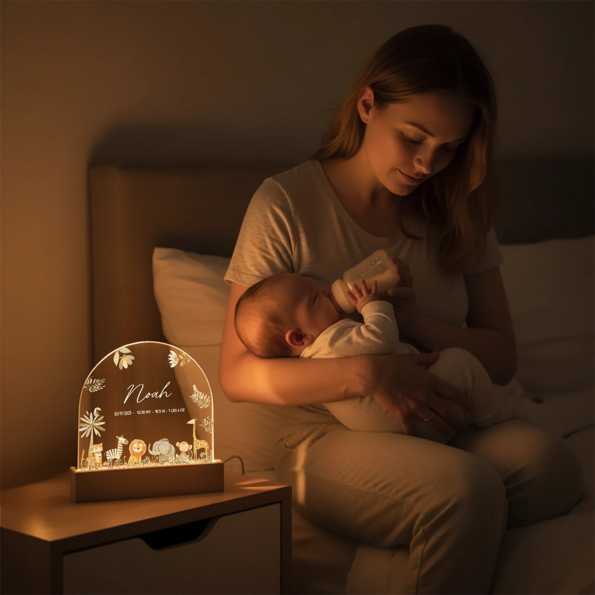 Personalized Night Light "Safari Animals" — View 3