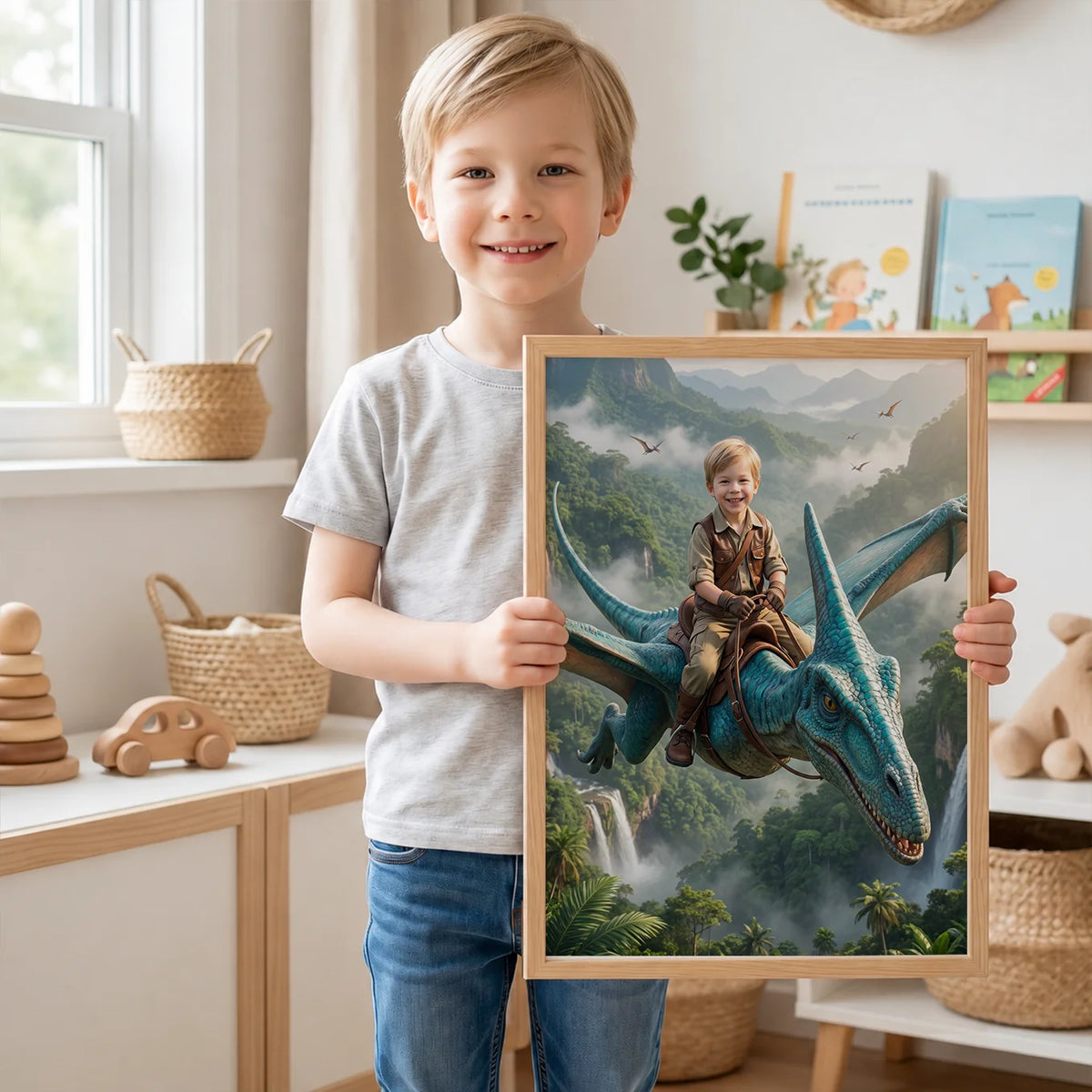 Personalized Poster "Flying Dino" — View 4