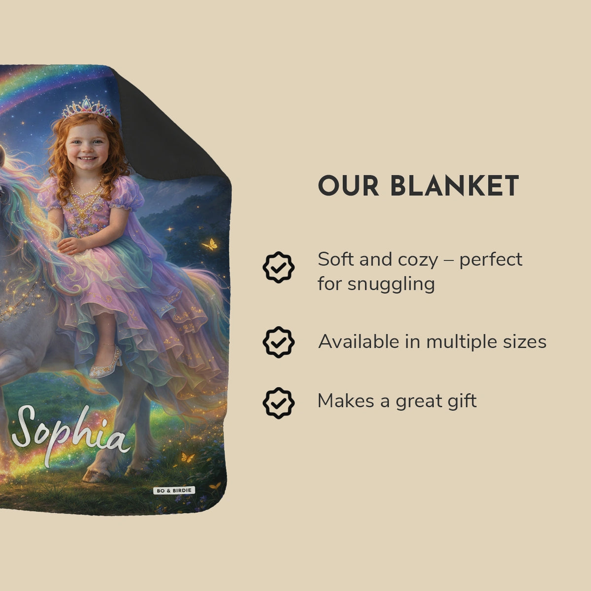 Personalized Blanket "Princess" — View 4