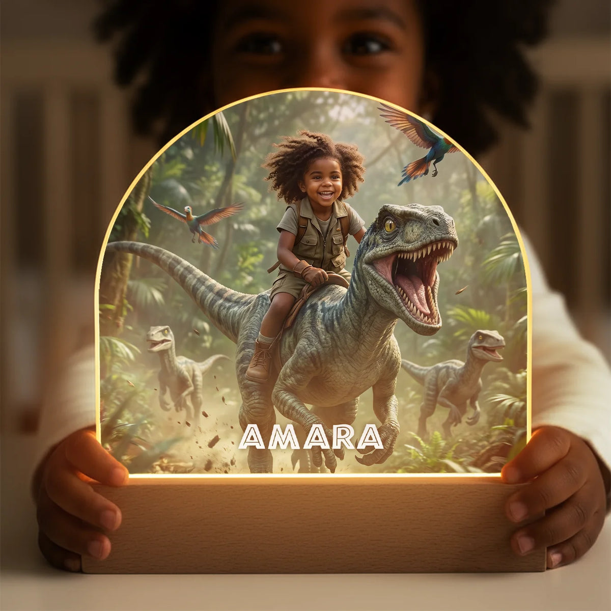 Personalized Night Light "Dino" — View 3