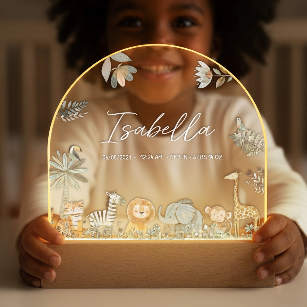 Personalized Night Light "Safari Animals" — View 4