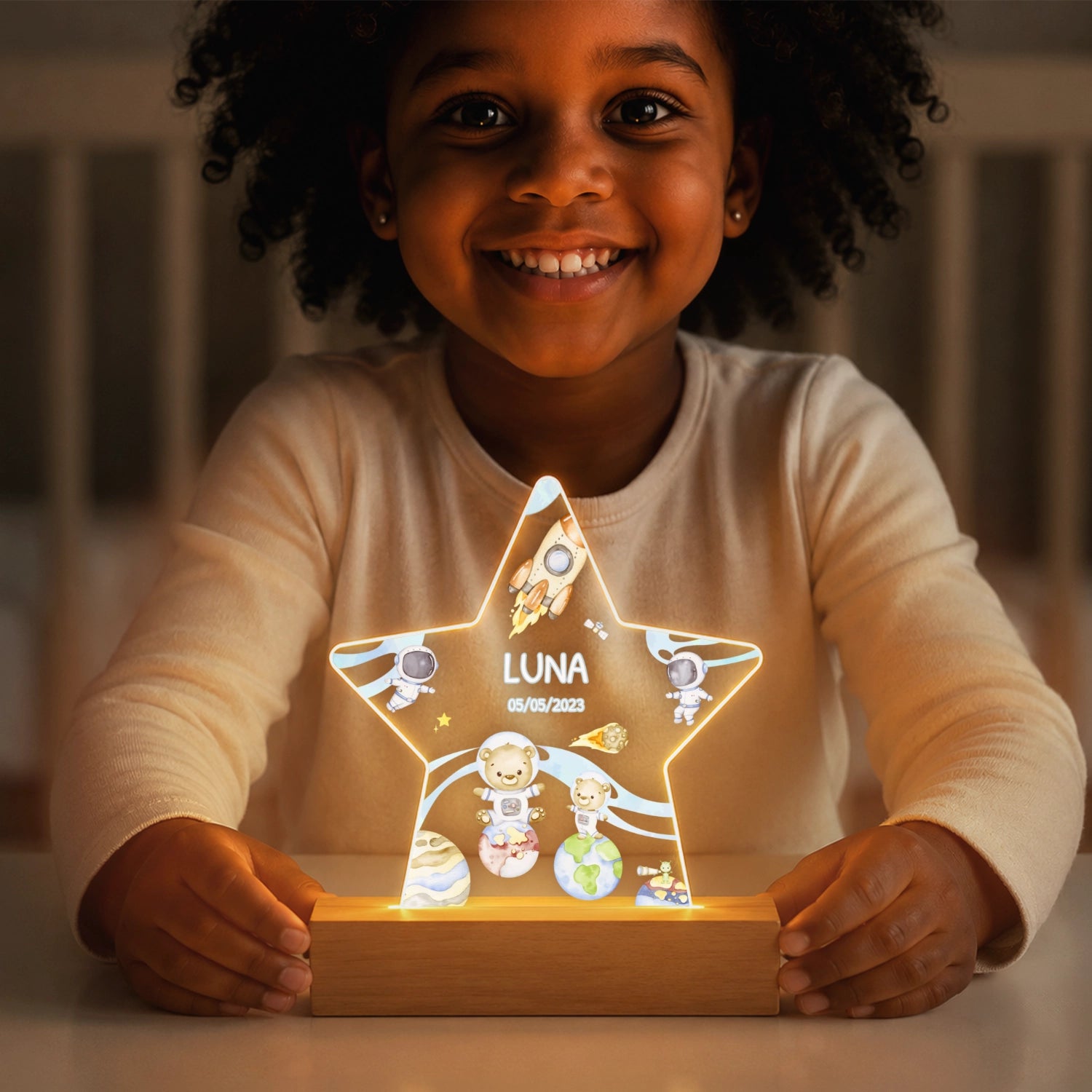 Personalized Star Night Light "Astronaut"