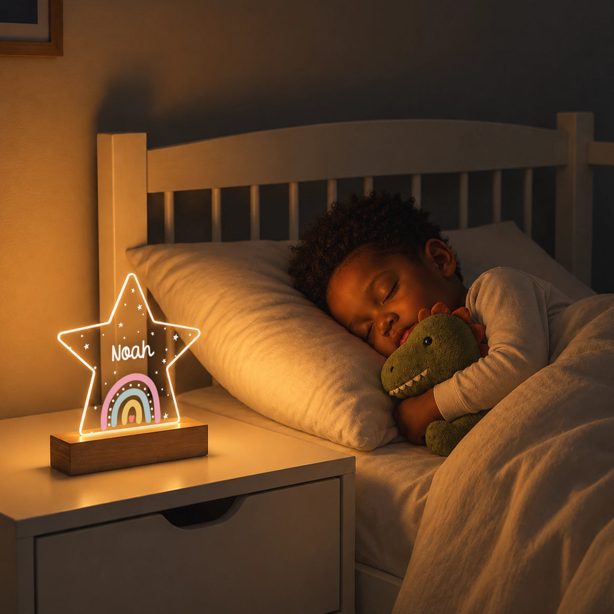 Personalized Night Light Star "Rainbow" β View 8