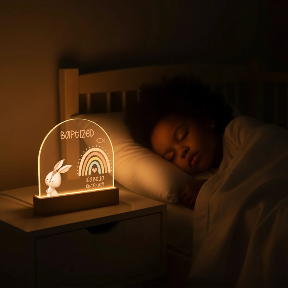 Personalized Night Light "Baptism" — View 5