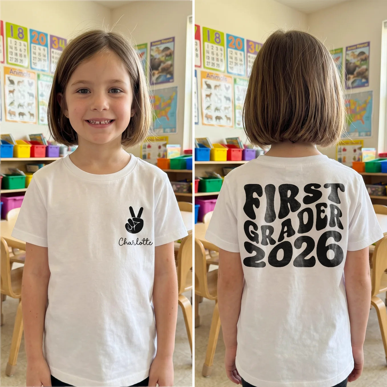 Personalized T-Shirt "First Day of School 2026"