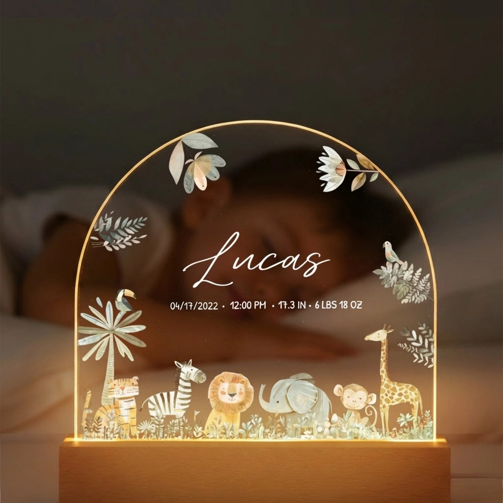 Personalized Night Light "Safari Animals" — View 5