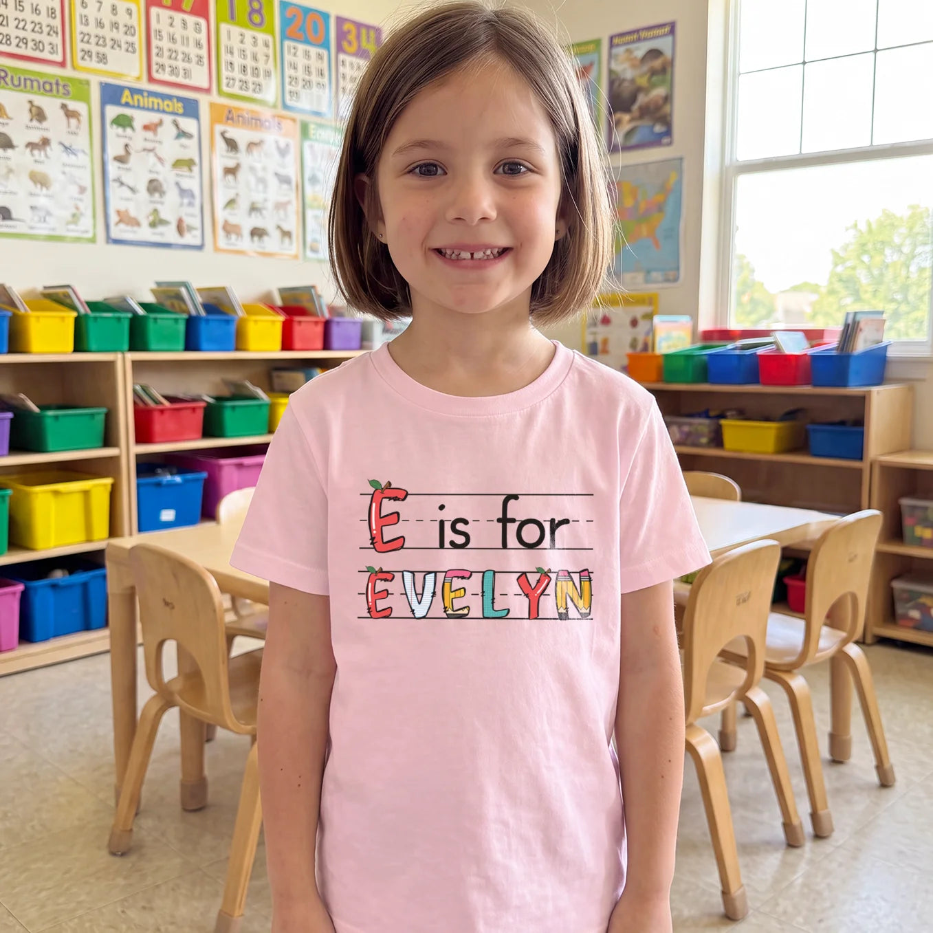 Back-to-School Kids Name T‑Shirt — personalisiertes Geschenk — Ansicht 5