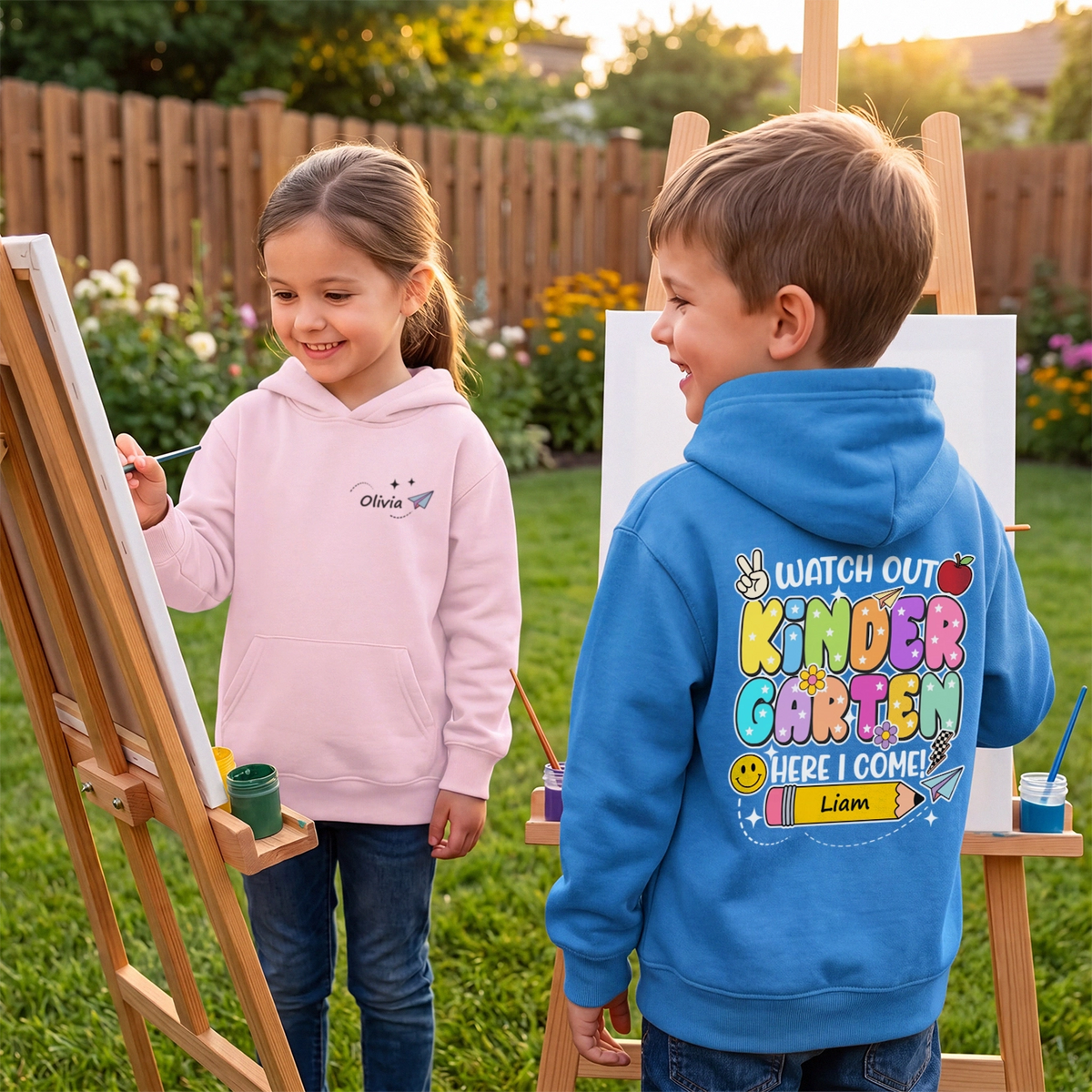 Personalized Kids Hoodie "Kindergarten" — View 6