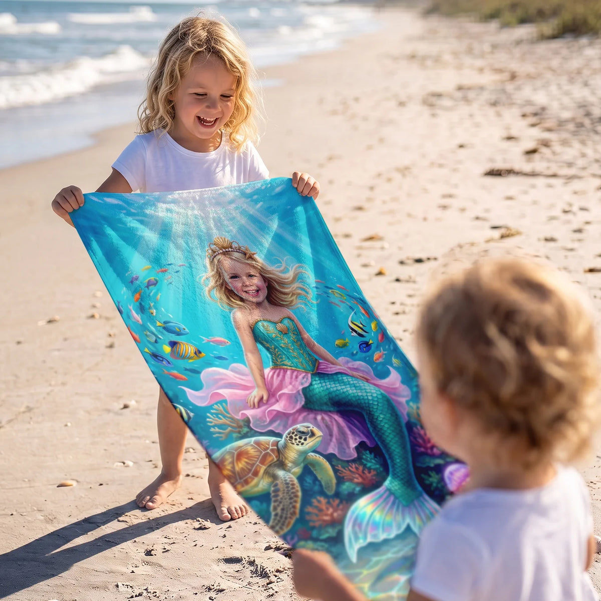 Personalized Beach Towel "Mermaid" — View 4