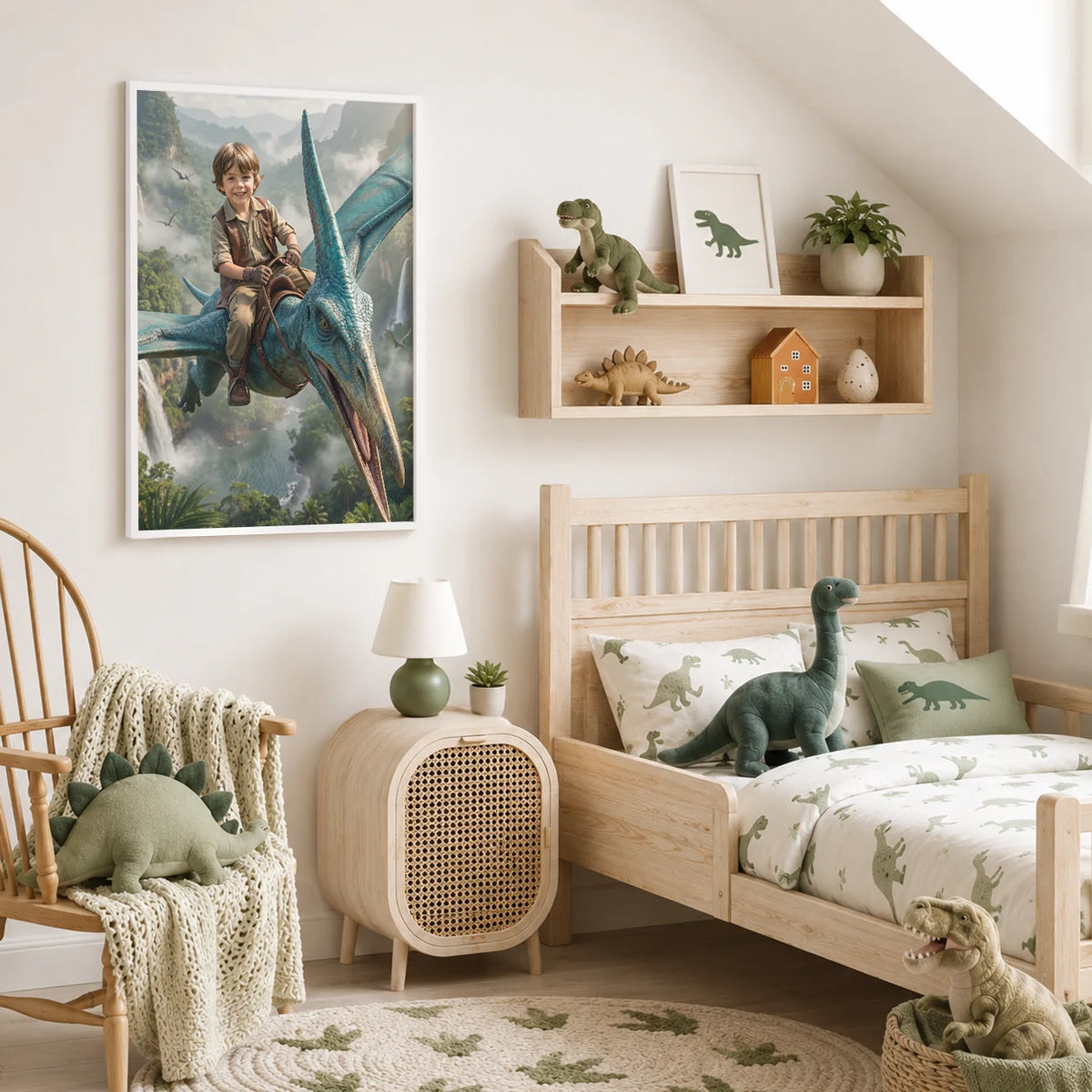 Personalized Poster "Flying Dino" — View 6
