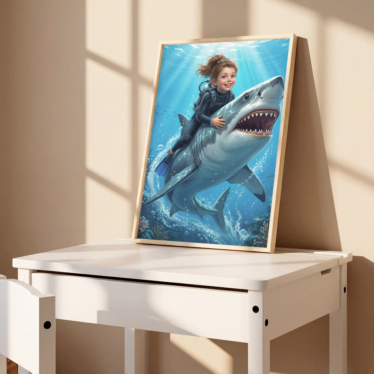 Personalized Kids Poster "Shark" — View 5
