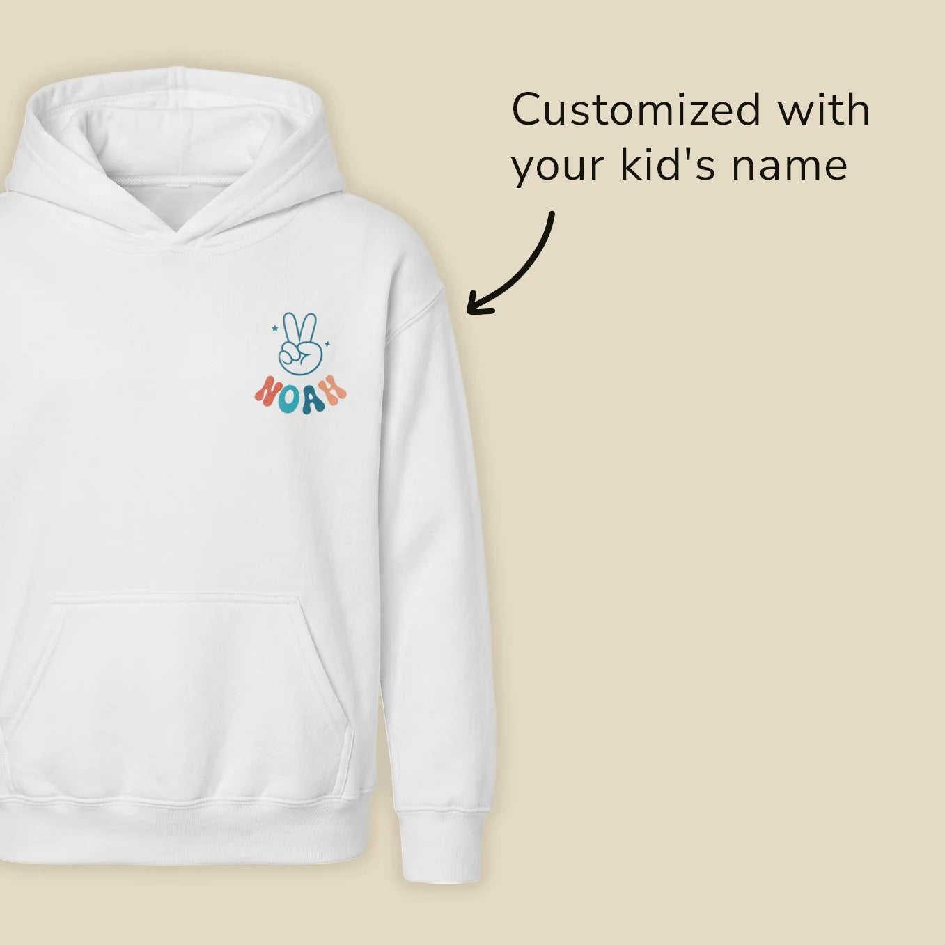 Personalized Kids' Hoodie "Cool Brothers"