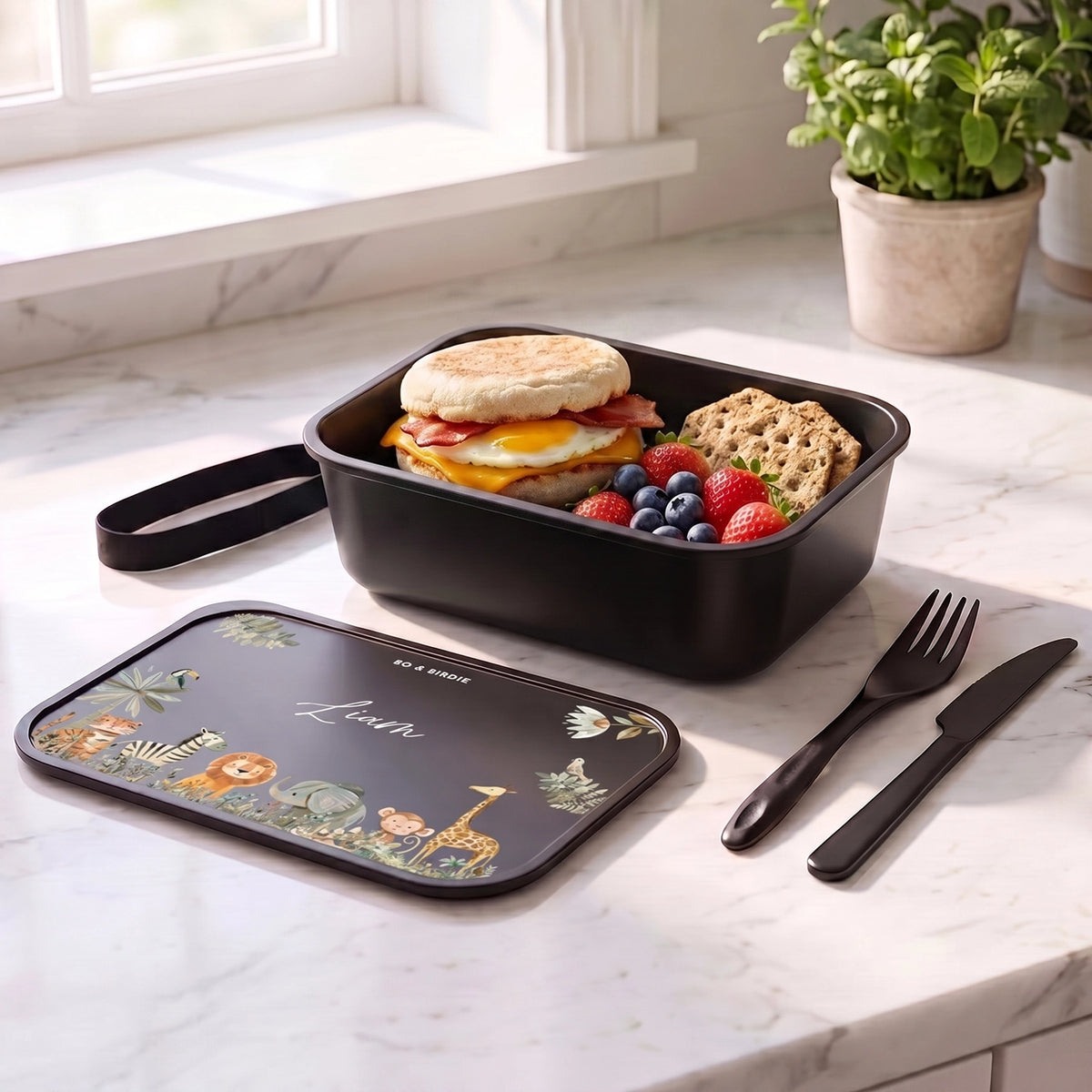 Personalized Bento Lunchbox "Safari" — View 9