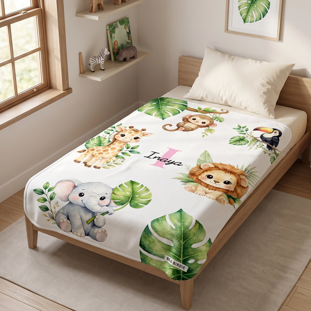 Personalized Blanket "Safari Animals"