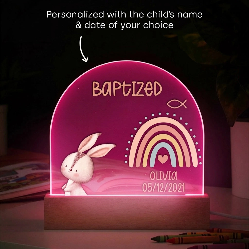 Personalized Night Light "Baptism" — View 7