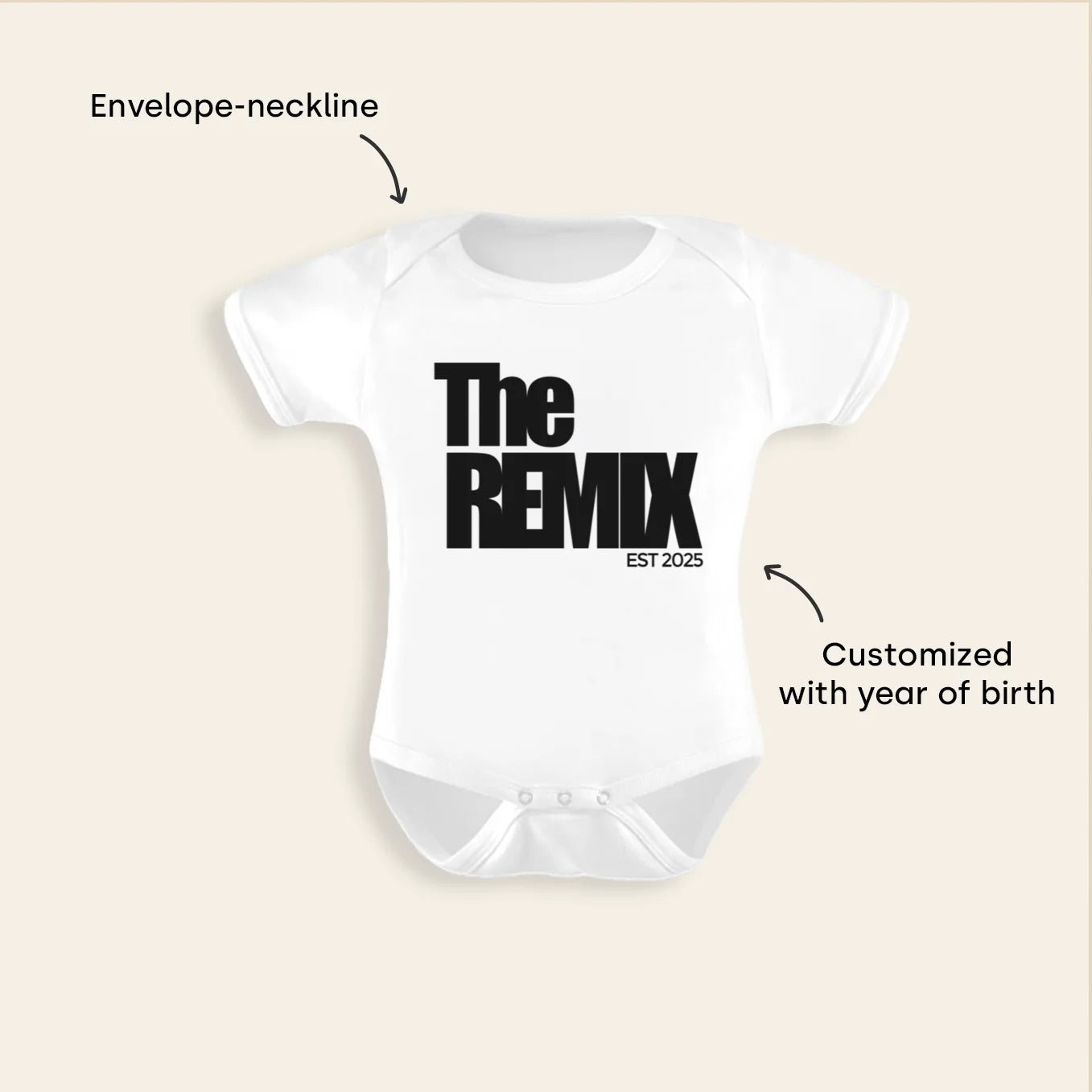Personalized Baby Bodysuit "The Remix"