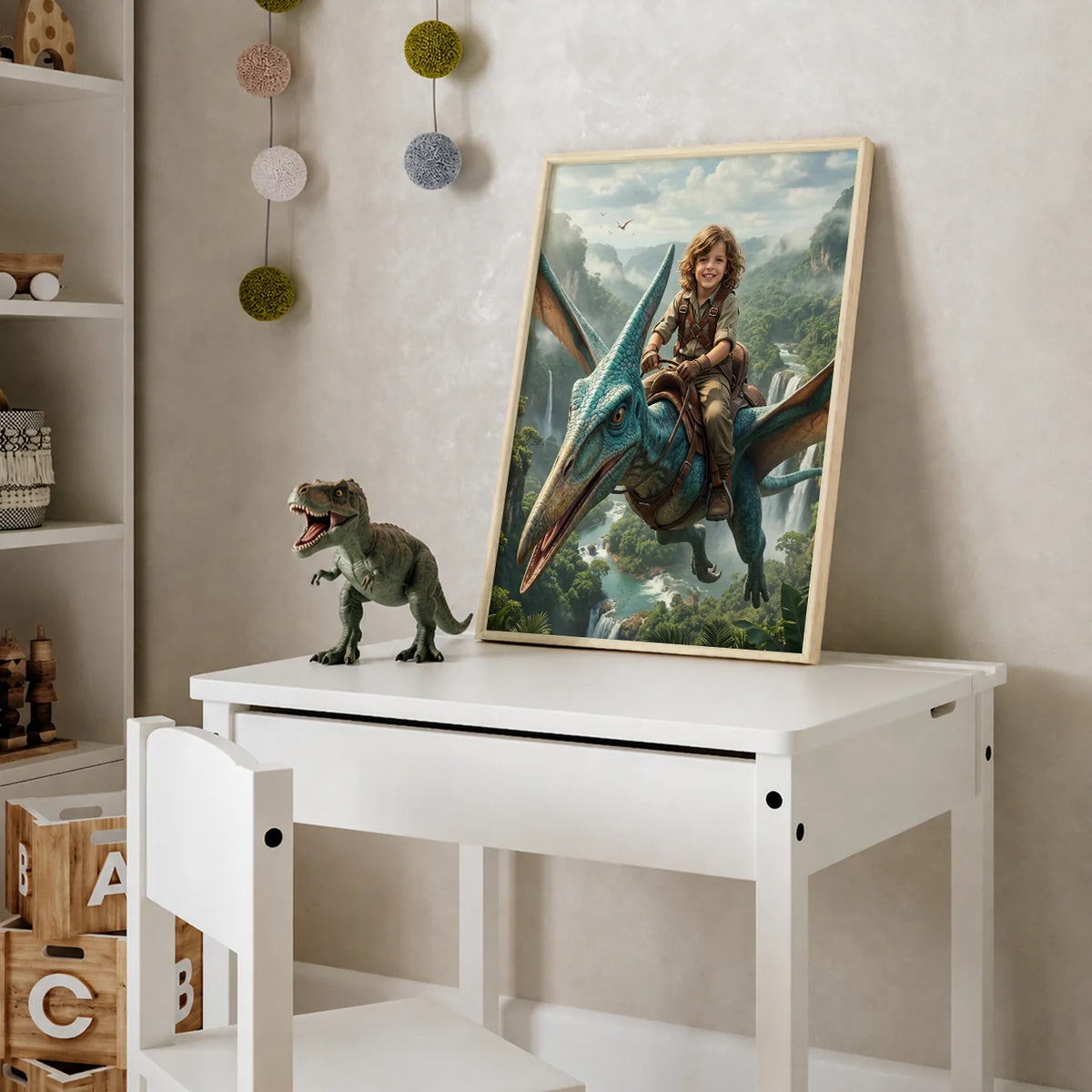Personalized Poster "Flying Dino" — View 8