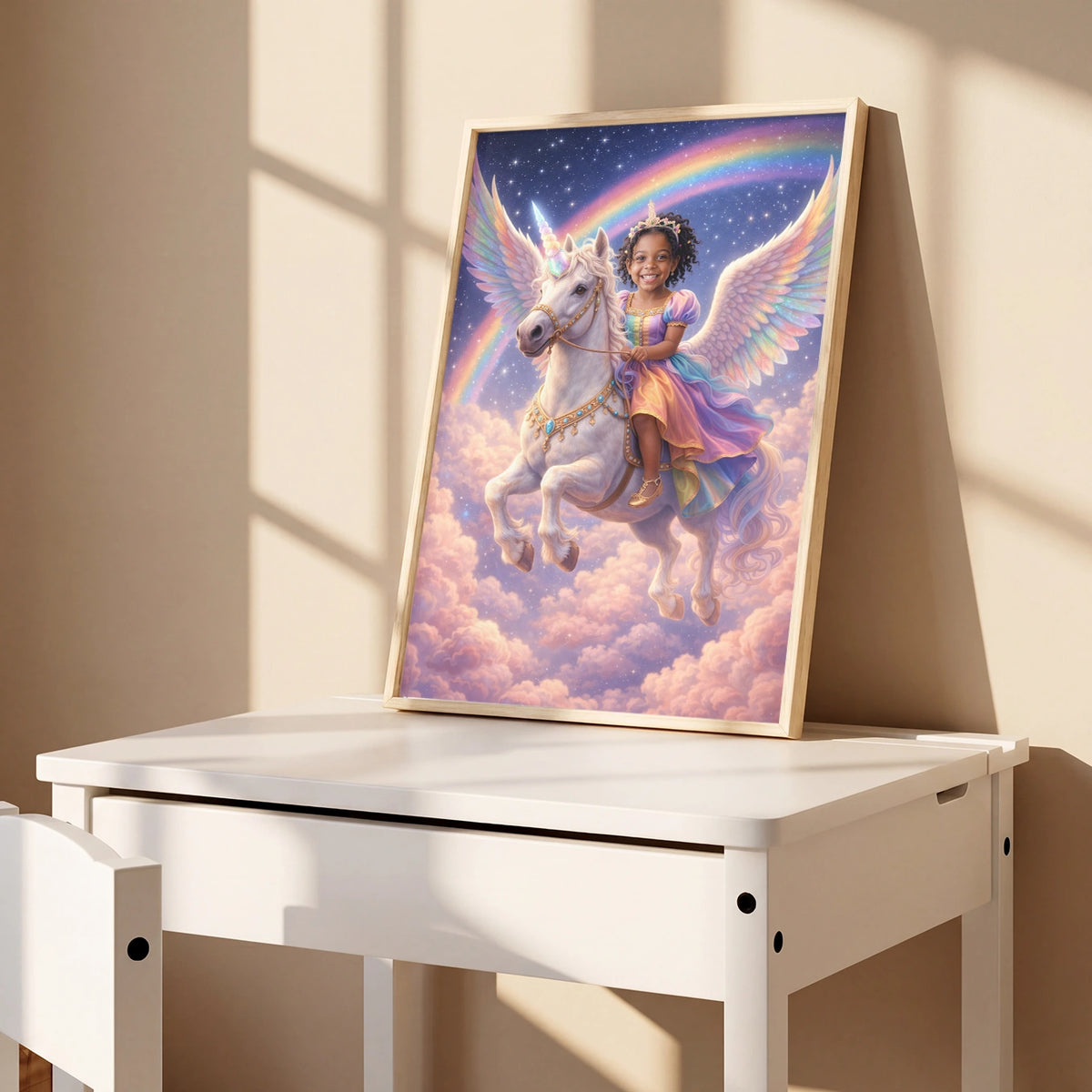 Personalized "Flying Unicorn Princess" Poster — View 5