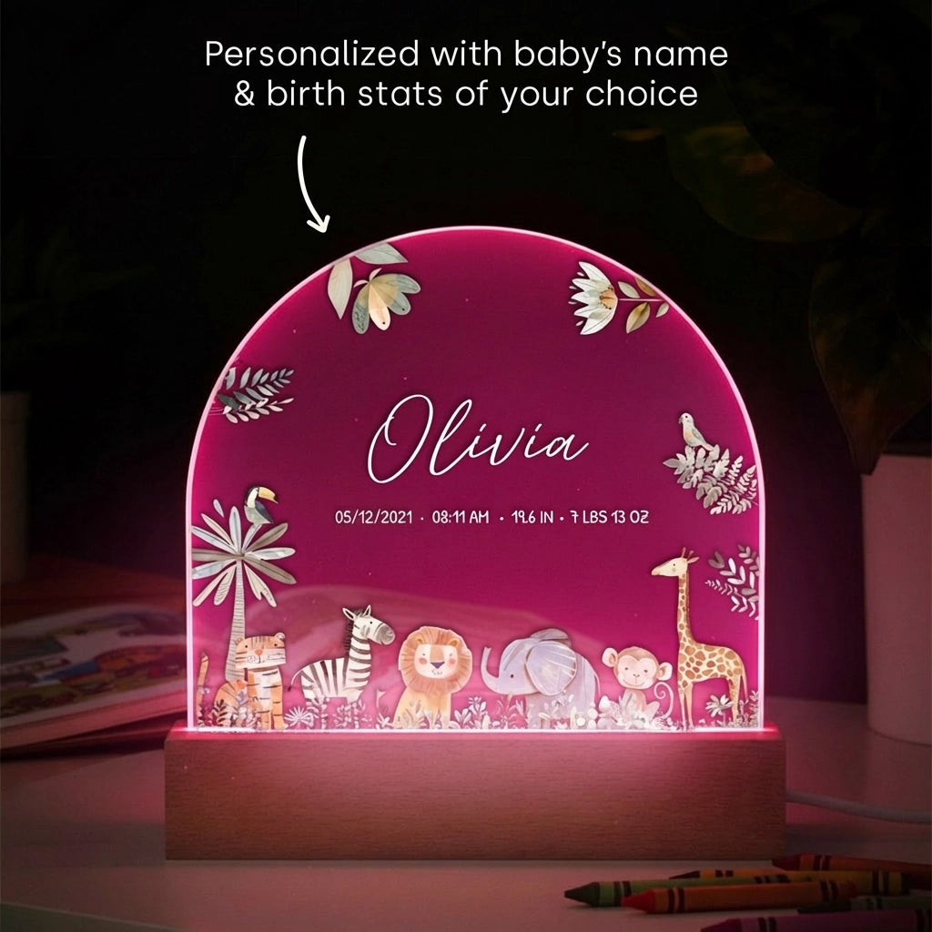 Personalized Night Light "Safari Animals" — View 8