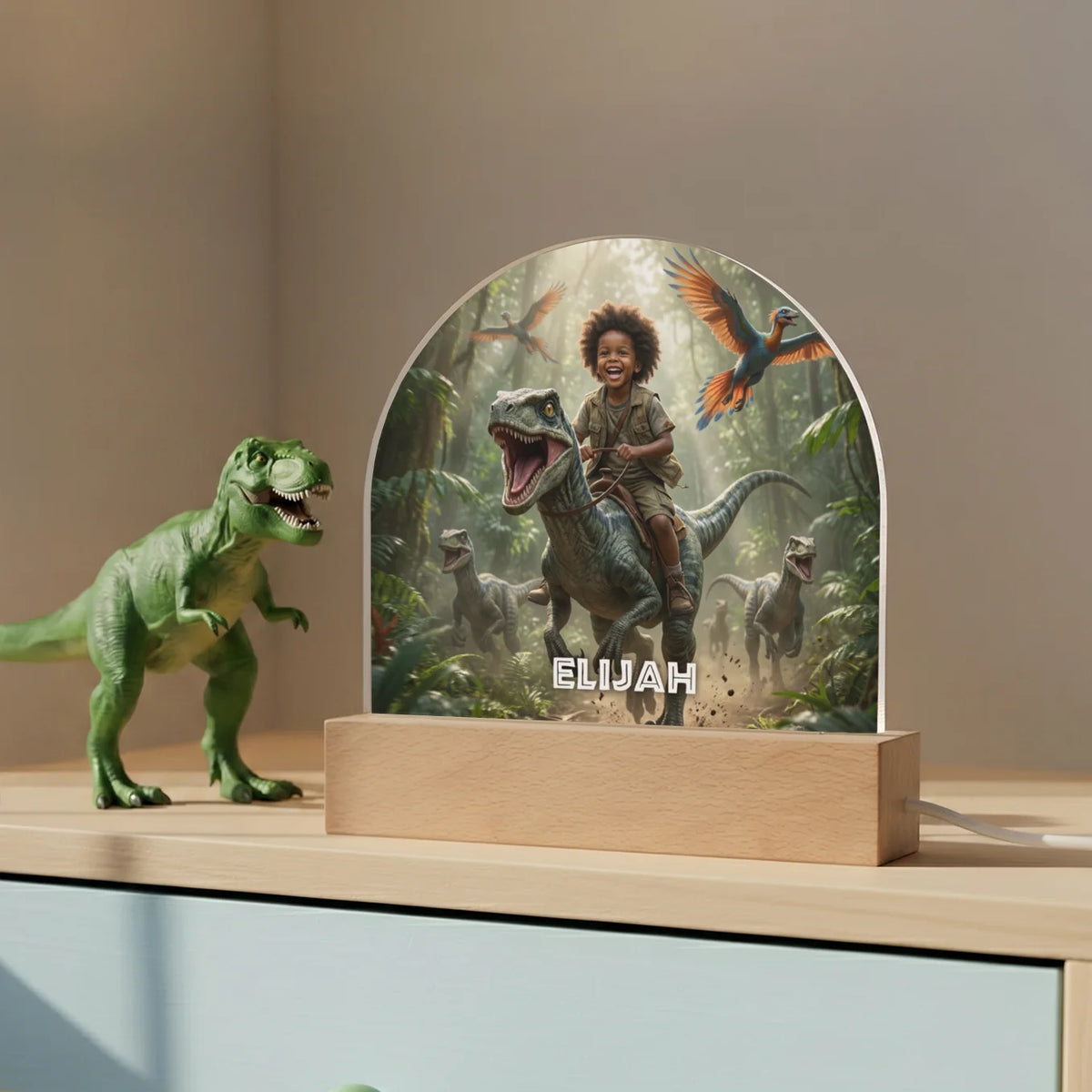 Personalized Night Light "Dino" — View 8