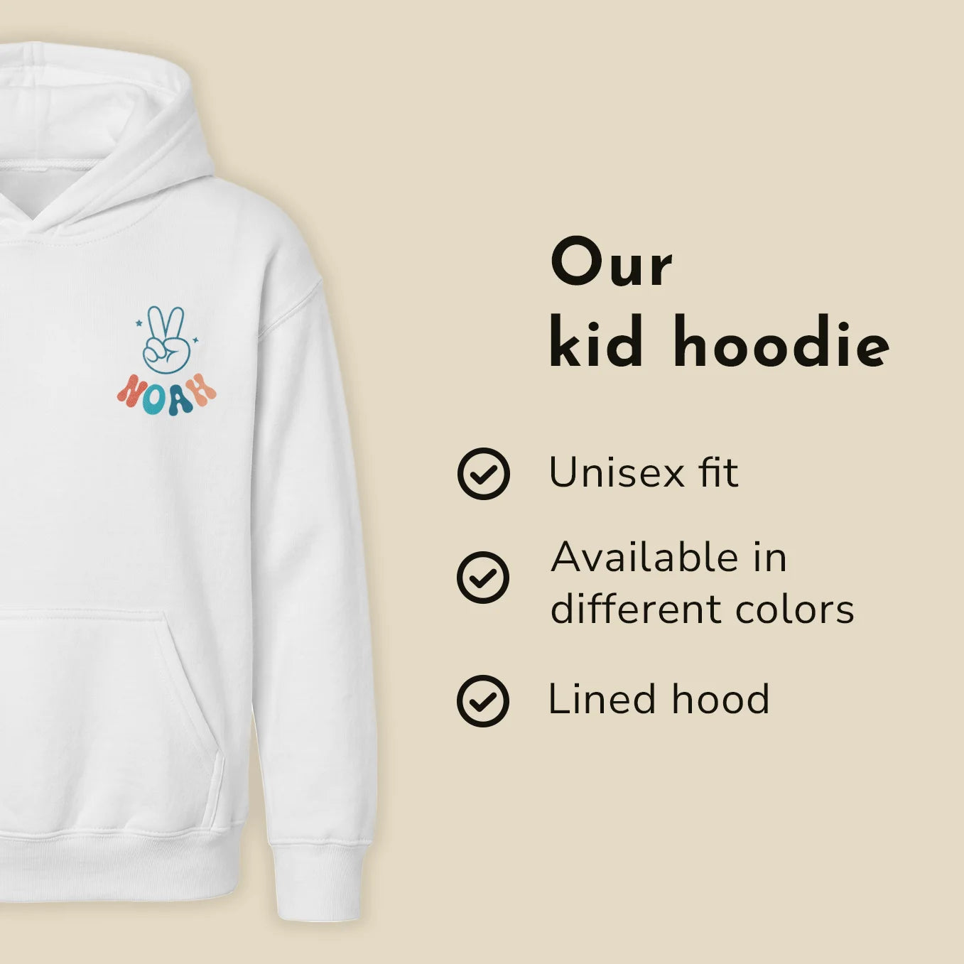 Personalized Kids' Hoodie "Cool Brothers"