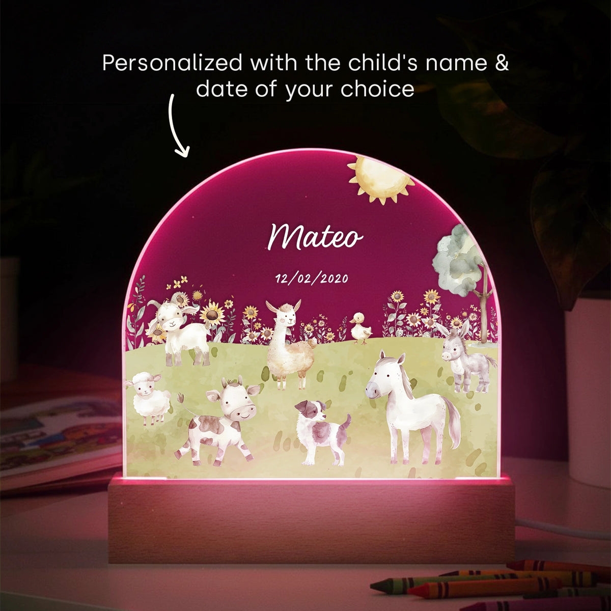 Personalized Farm Night Light — View 9