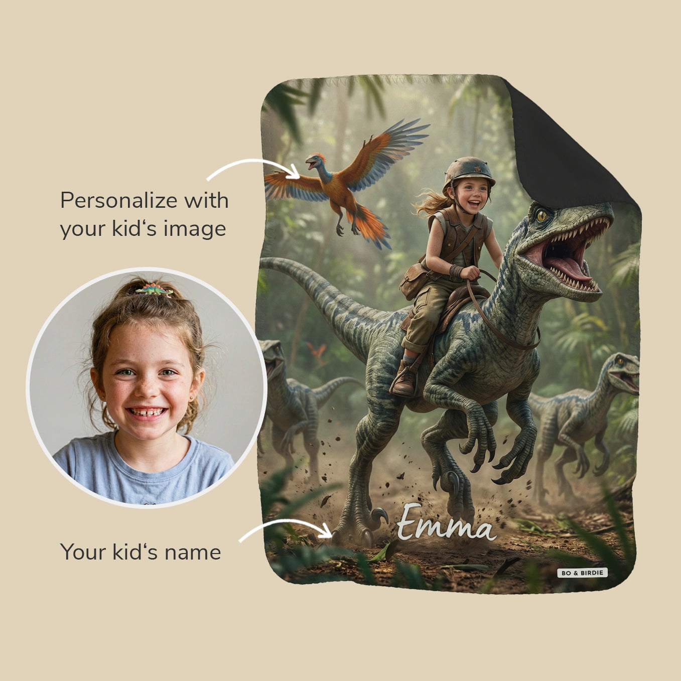 Personalized Blanket "Dino"