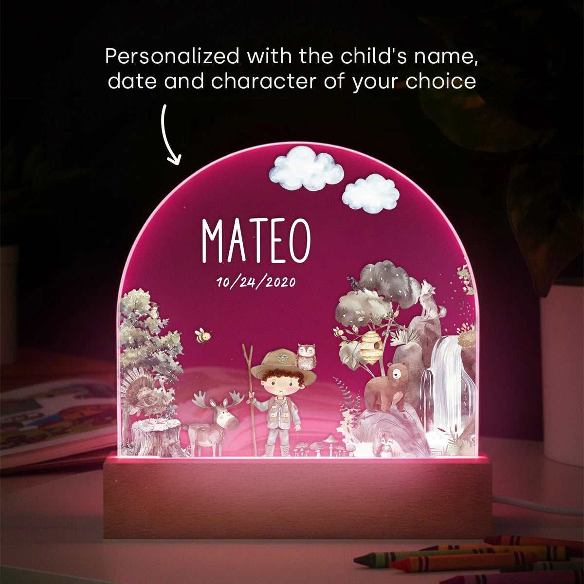 Personalized Night Light "Wilderness" — View 6