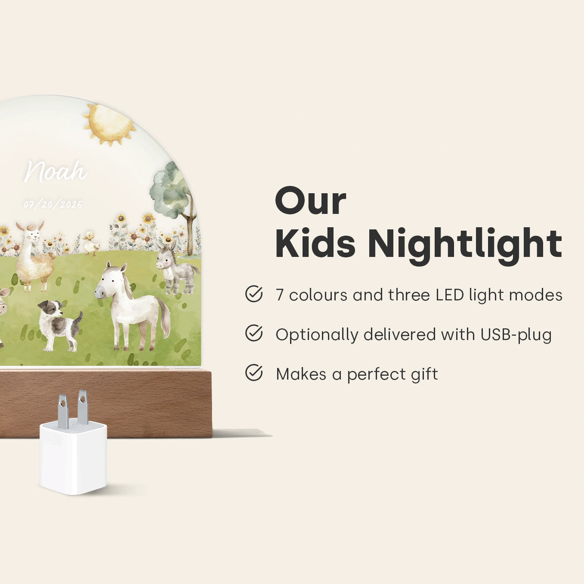 Personalized Farm Night Light — View 10
