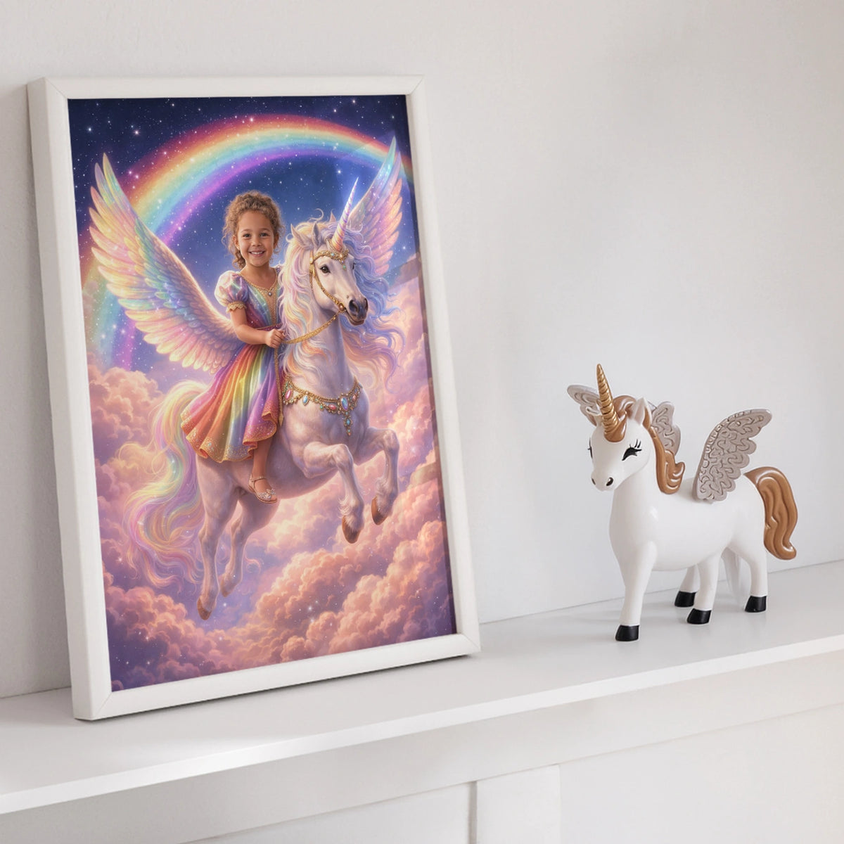 Personalized "Flying Unicorn Princess" Poster — View 6
