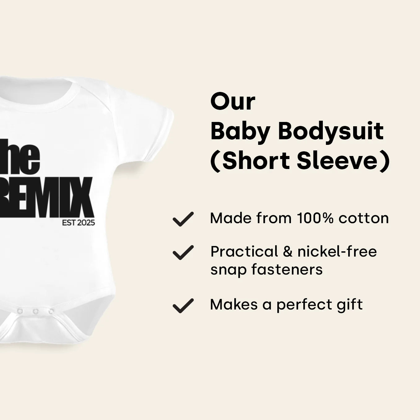 Personalized Baby Bodysuit "The Remix"