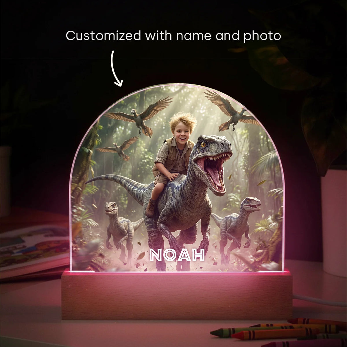 Personalized Night Light "Dino" — View 10