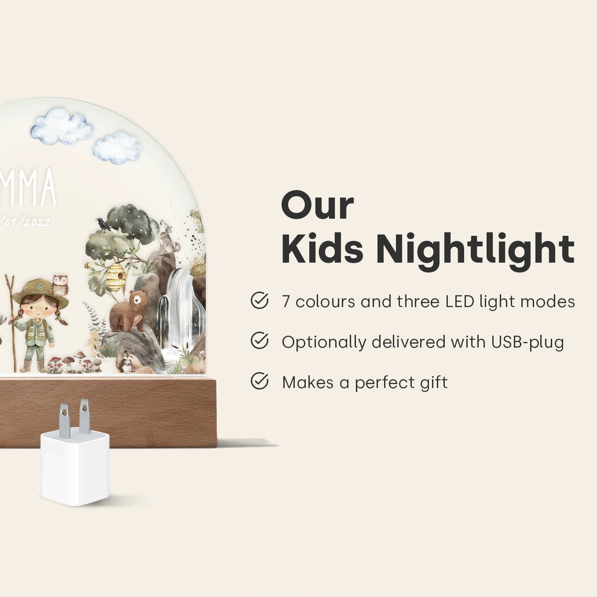 Personalized Night Light "Wilderness" — View 7