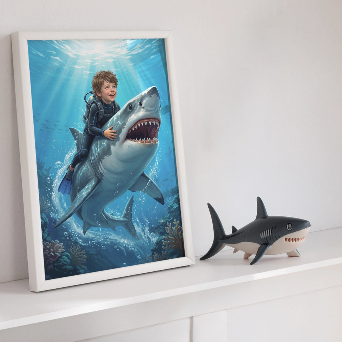 Personalized Kids Poster "Shark" — View 6