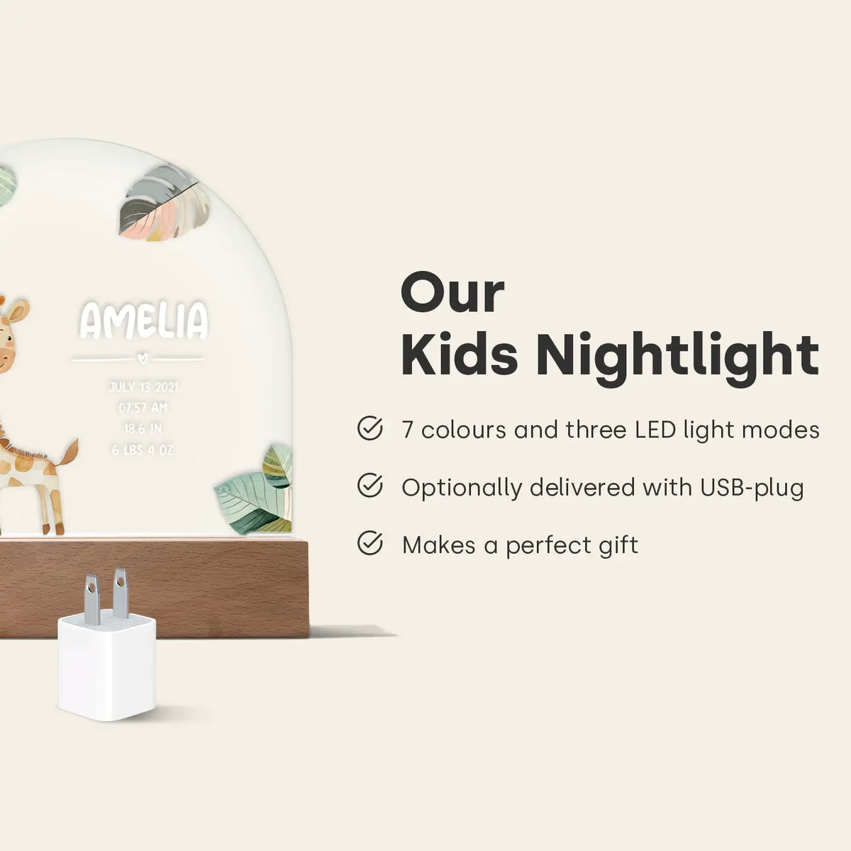 Personalized Night Light "Dream Animal" — View 9