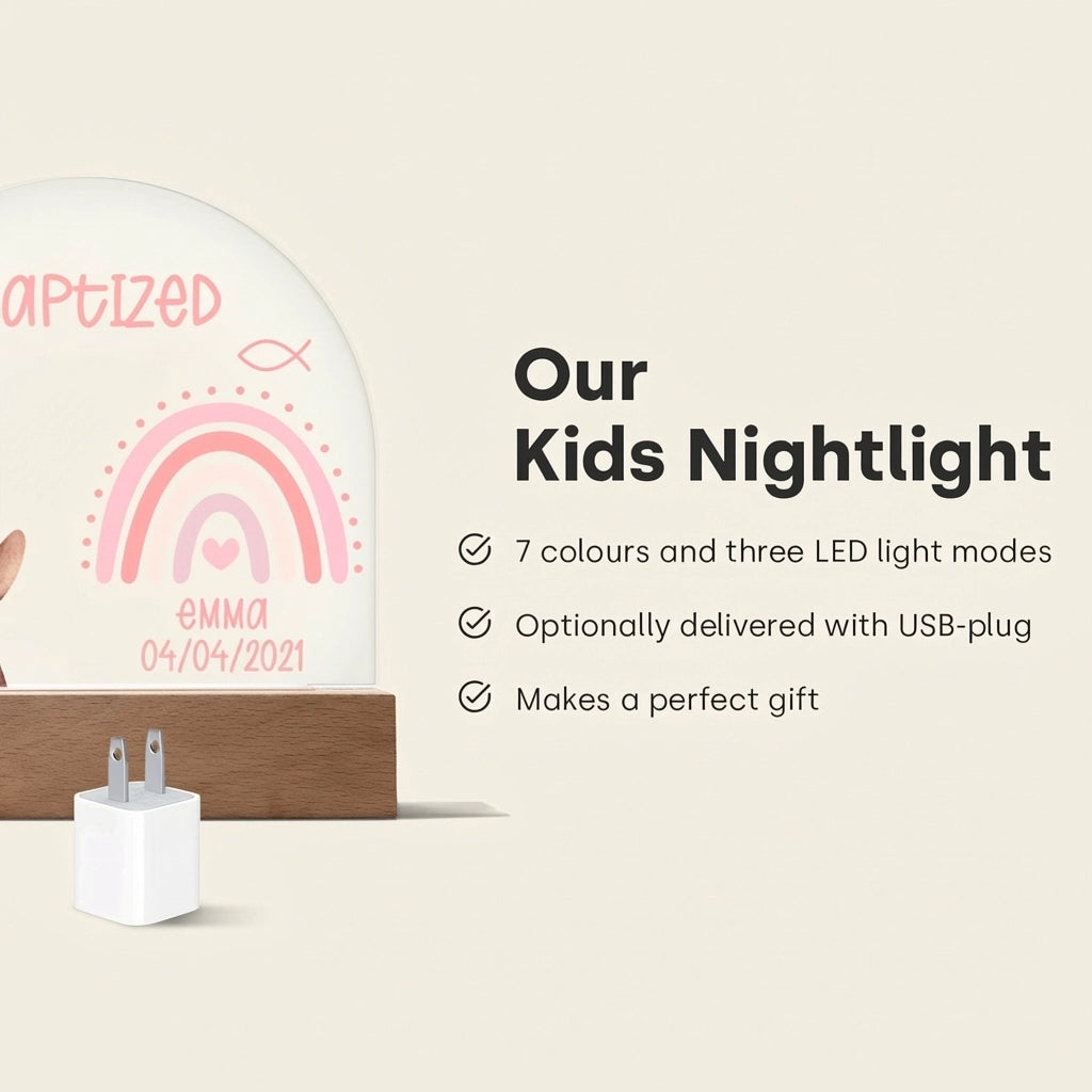 Personalized Night Light "Baptism" — View 9