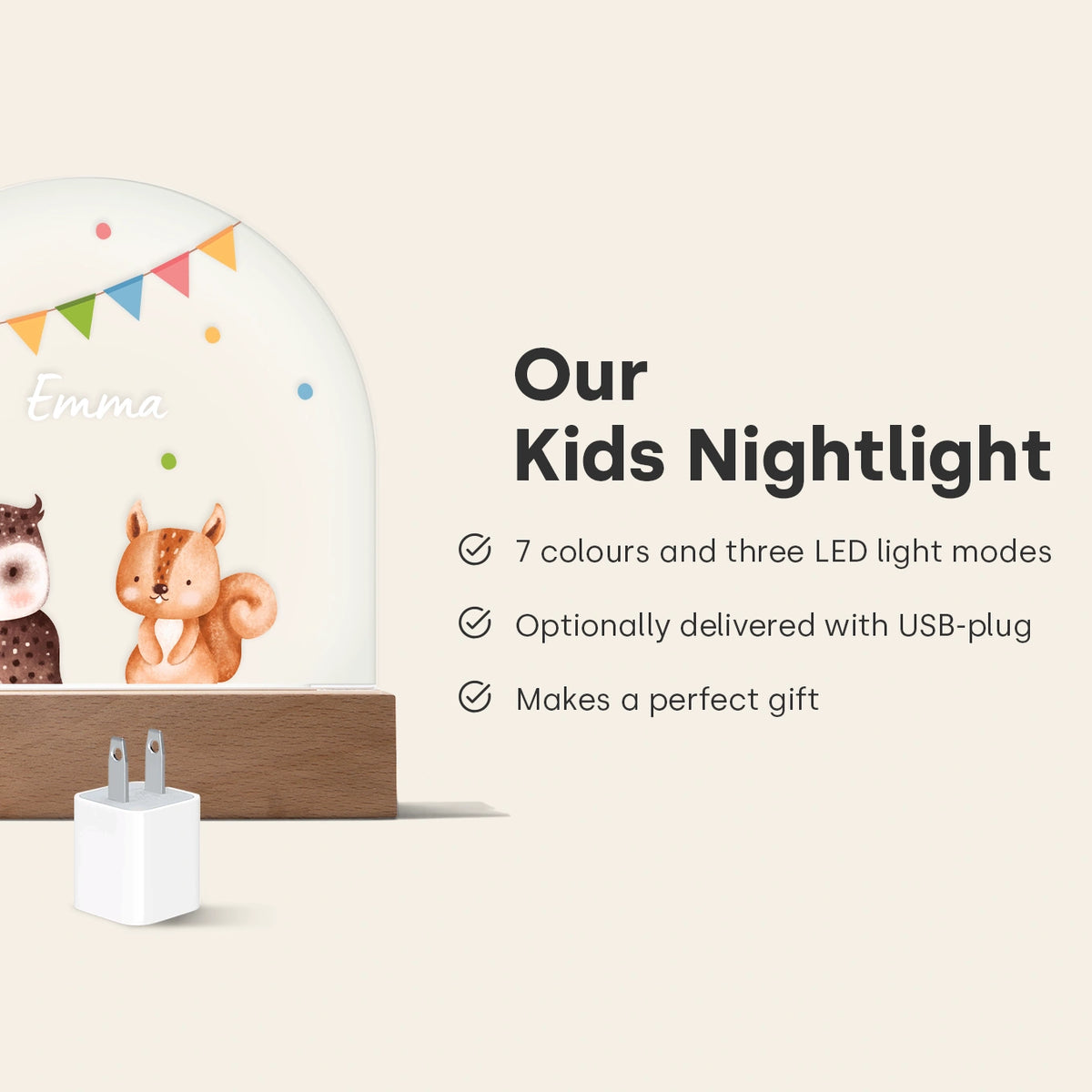 Personalized Night Light "Confetti"