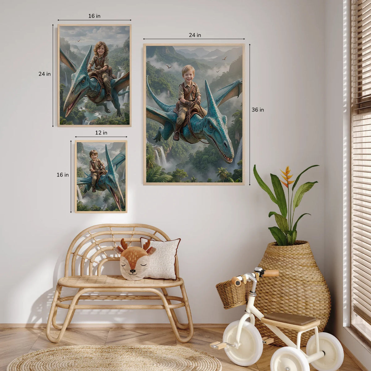 Personalized Poster "Flying Dino" — View 10